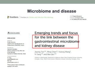 Microbiome and disease
 