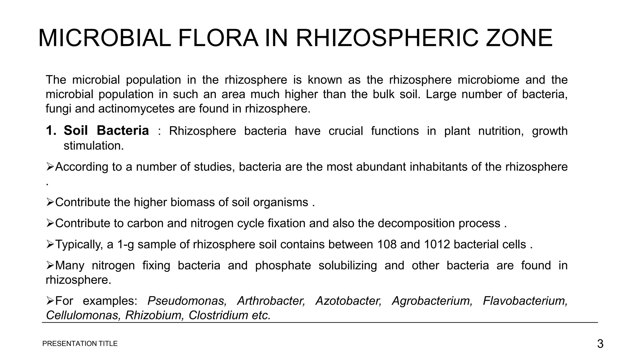 Microbial diversity in Rhizospheric and non Rhizospheric zone of soil ...