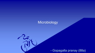 Microbiology
- Gopagalla pranay (88a)
 