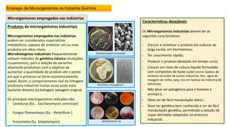 Microrganismos Industriais na biotecnologia | PDF