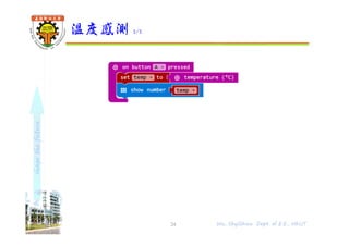 shapethefuture
溫度感測 2/2
24 Wu, ShyiShiou Dept. of E.E., NKUT
 