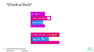 © Micro:bit Educational Foundation 2019
@microbit_edu @HalSpeed
29
“Chuck-a-Duck”
 