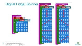 © Micro:bit Educational Foundation 2018
@microbit_edu @HalSpeed
42
Digital Fidget Spinner
 