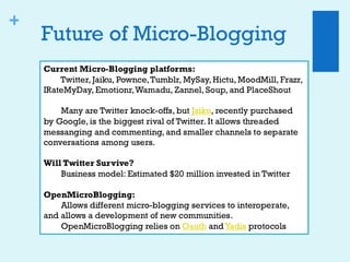 Future of Micro-Blogging 
