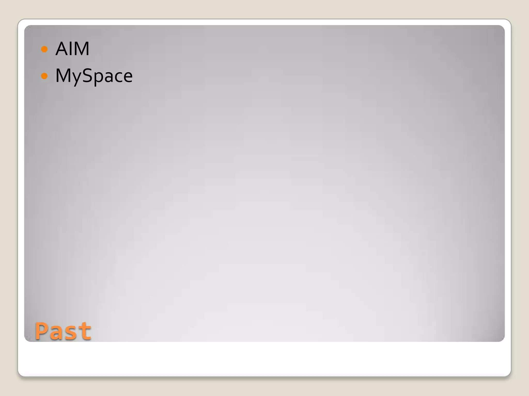 Past AIMMySpace