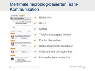 Microblogging im Projektmanagement