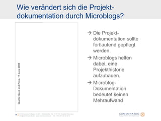 Microblogging im Projektmanagement