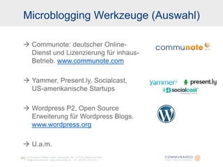 Microblogging im Projektmanagement