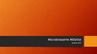 Microbrasserie Millette
Brassée 2015
 