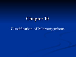 Chapter 10 Classification of Microorganisms 