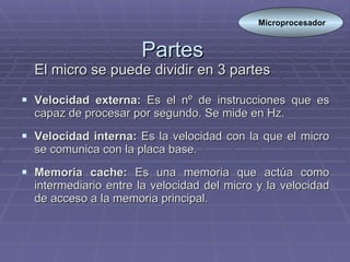 El Micro Micro, Chipset Y Memoria Principal | PPT