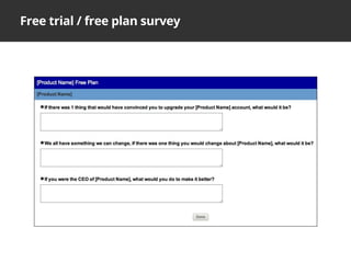Free trial / free plan survey
 