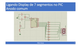 Ligando Display de 7 segmentos no PIC
Anodo comum

Fábio Souza

7

 