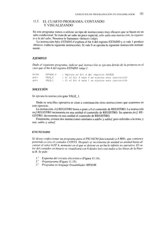 EJERCICIOS DE PROGRAMACIÓN EN ENSAMBLADOR   181

11.5.   EL CUARTO PROGRAMA: CONTANDO
         Y VISUALIZANDO
 