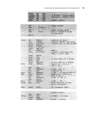 EJERCICIOS DE PROGRAMACIÓN EN ENSAMBLADOR   195
 