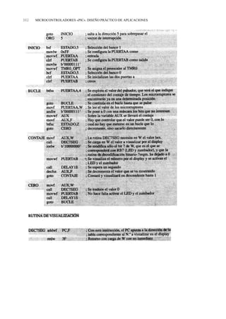 302   MICROCONTROLADORES «PIC». DISEÑO PRÁCTICO DE APLICACIONES
 