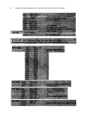316   MICROCONTROLADORES «PIC». DISEÑO PRÁCTICO DE APLICACIONES
 