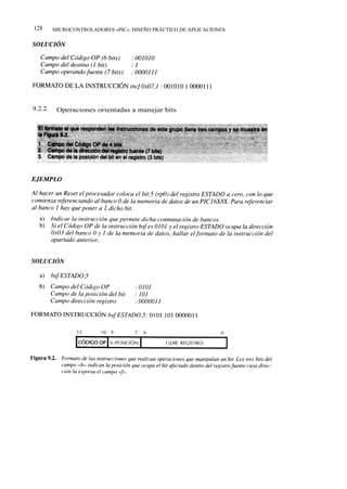128      MICROCONTROLADORES «PIC». DISEÑO PRÁCTICO DE APLICACIONES




9.2.2.    Operaciones orientadas a manejar bits
 