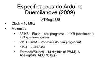 V2 - Microcontroladores: a revolucao do arduino | PPT