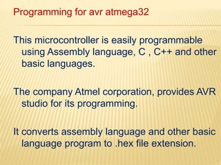 AVR ATmega32 | PPTX