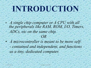 8051 Microcontroller ppt | PPTX