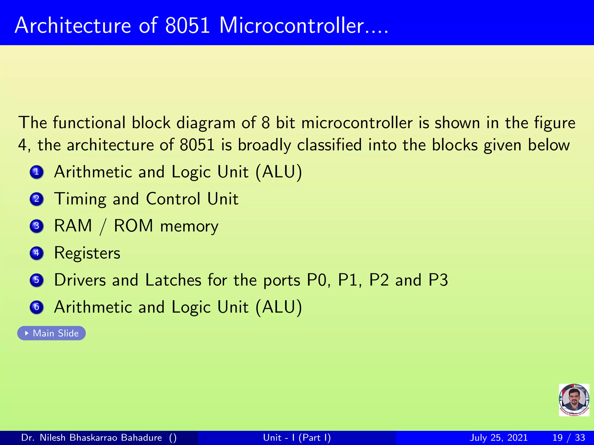 Microcontroller 8051 basics (part I) | PPT