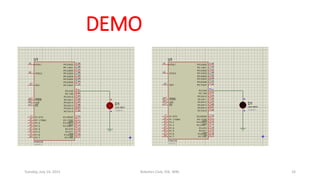 DEMO
Tuesday, July 14, 2015 Robotics Club, IOE, WRC 33
 