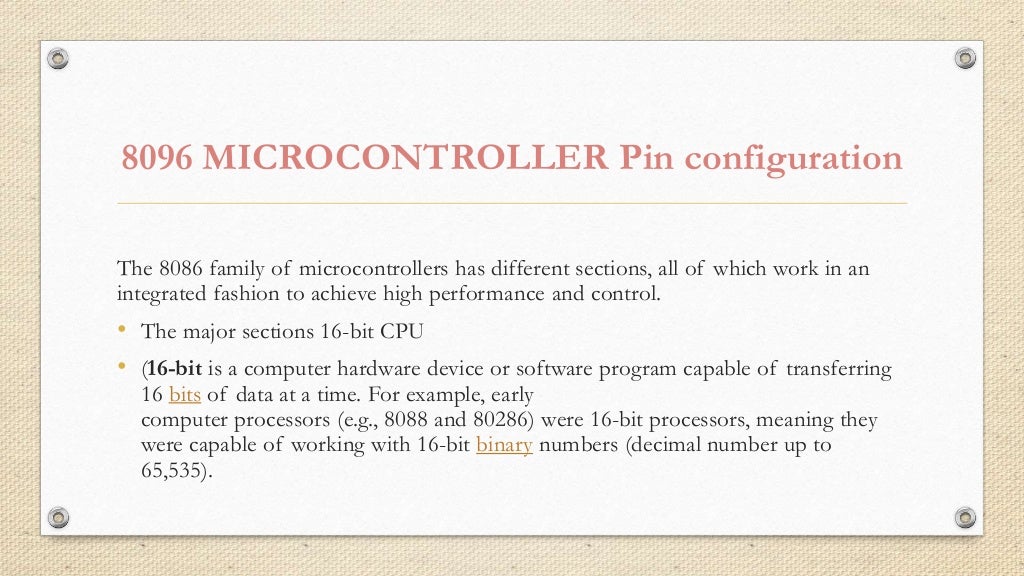 Microcontroller 8096