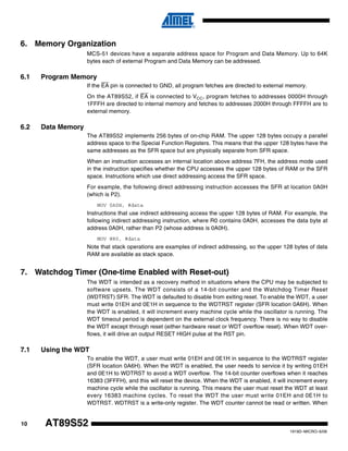 Microcontroller at89 s52 datasheet | PDF