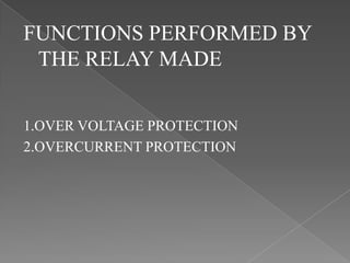 Microcontroller based multifunction_relay | PPTX