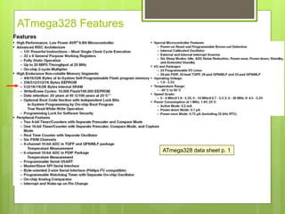 ATmega328 Features
ATmega328 data sheet p. 1
 