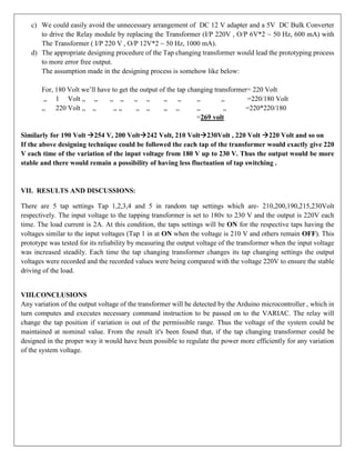 Microcontroller based voltage stabilizer | PDF