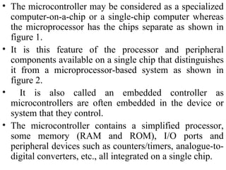 Introduction to microcontrollers | PPT