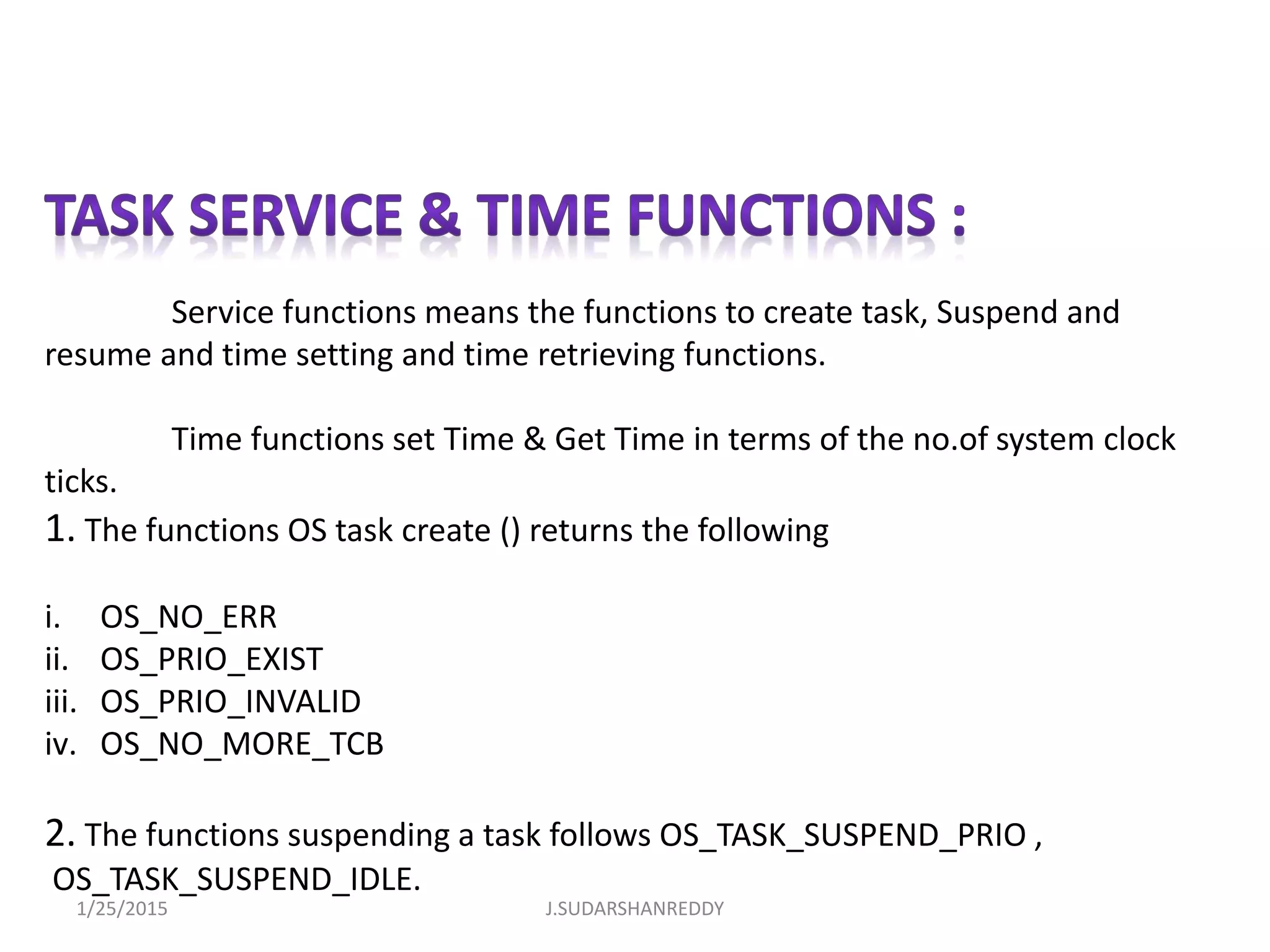RTOS MICRO CONTROLLER OPERATING SYSTEM-2 | PPT