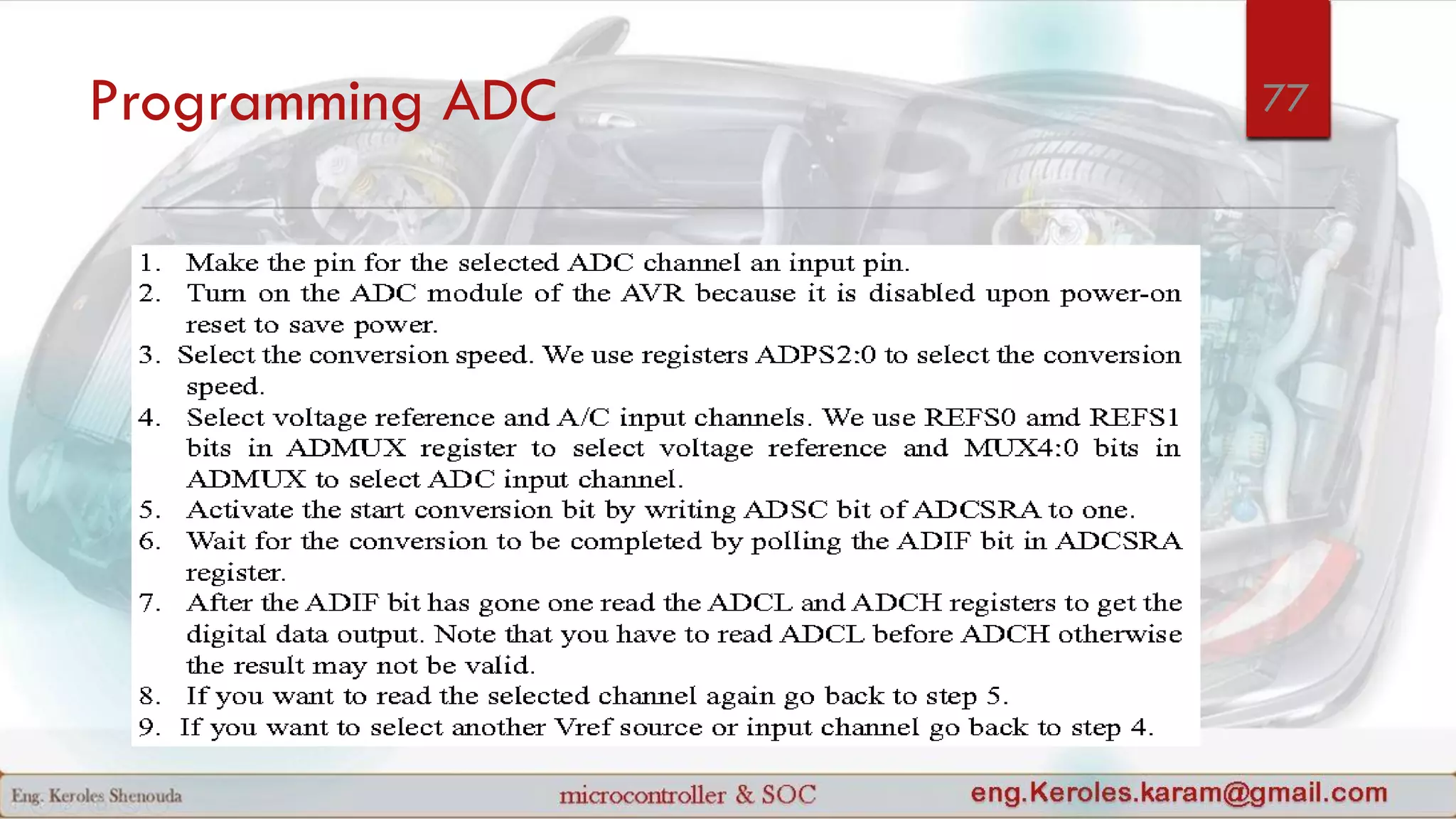 Programming ADC 77
 