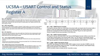 UCSRA – USART Control and Status
Register A
112
 