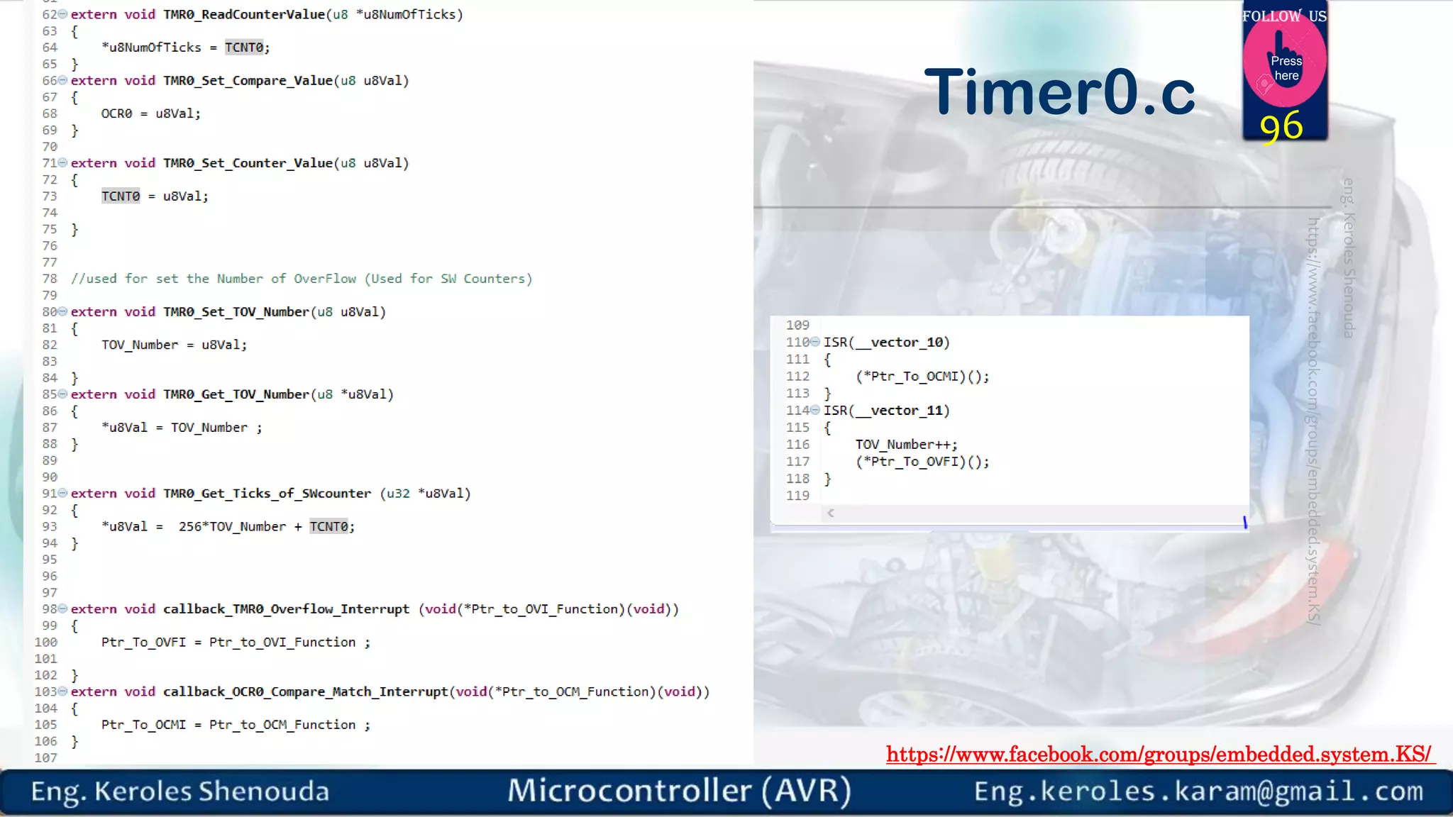 https://www.facebook.com/groups/embedded.system.KS/ Follow us Press here Timer0.c 96 
