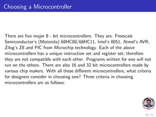 Microcontroller pic 16f877 architecture and basics | PDF