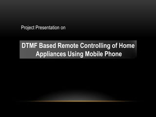 Microcontroller remote controlling project | PPTX | Home Appliances ...