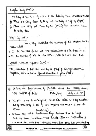 Microcontrollers(8051) Notes written by Arun Kumar G, Associate ...