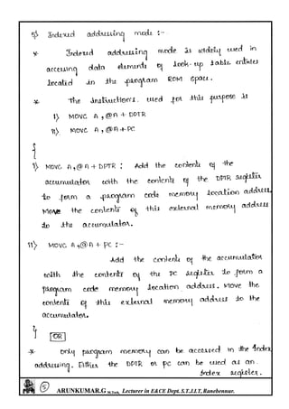 Microcontrollers(8051) Notes written by Arun Kumar G, Associate ...