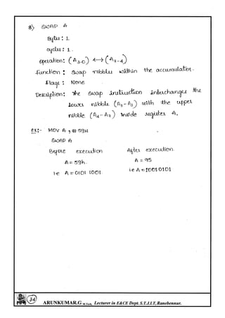 Microcontrollers(8051) Notes written by Arun Kumar G, Associate ...