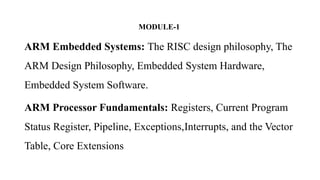 MICROCONTROLLERS mod1.pptx designs and functions operators | PPTX