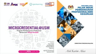 Abd Karim Alias
CDAE
Universiti Sains Malaysia
 