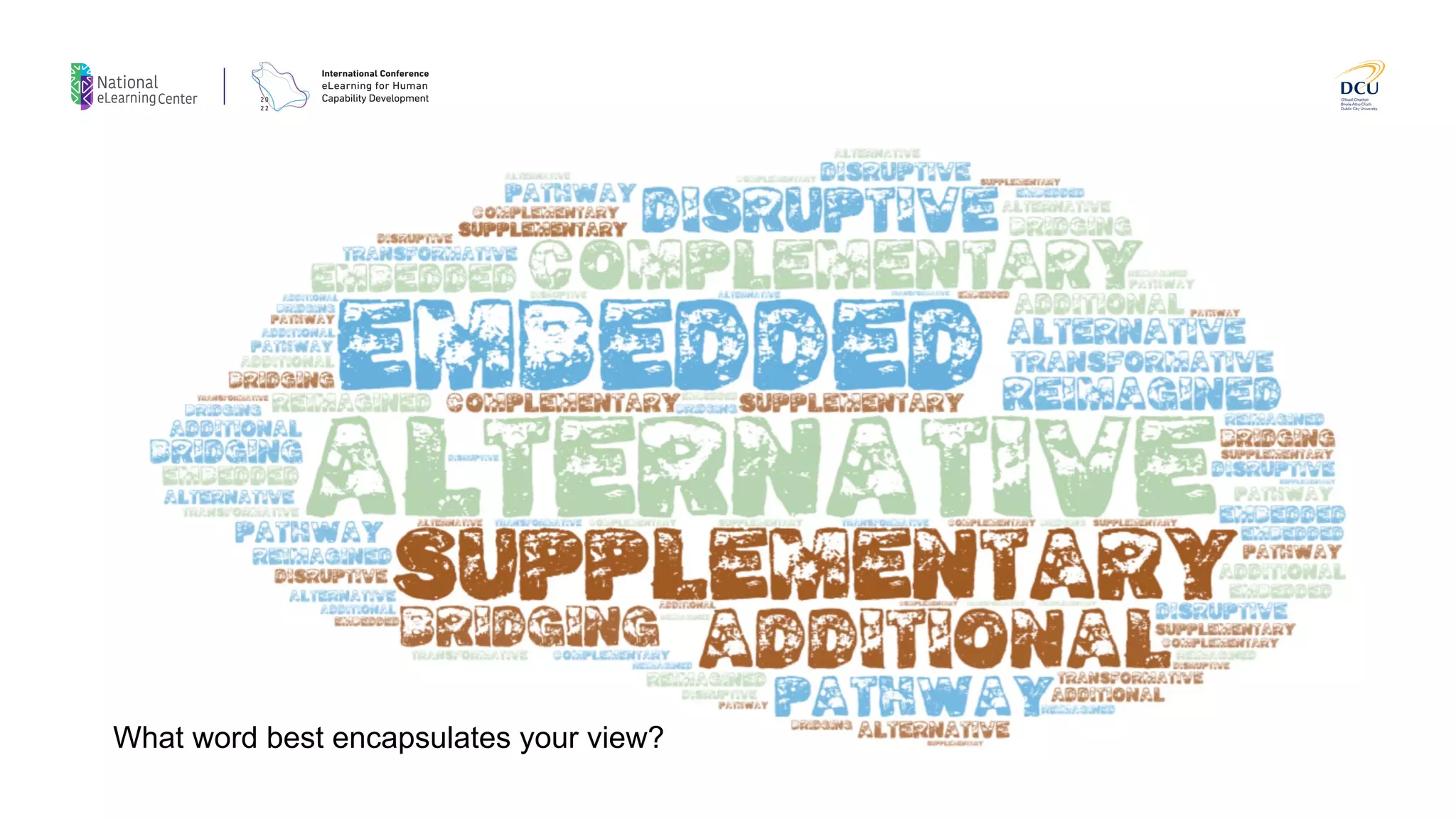 What word best encapsulates your view?
 