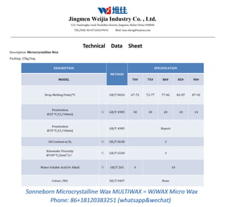 Sonneborn Microcrystalline Wax MULTIWAX