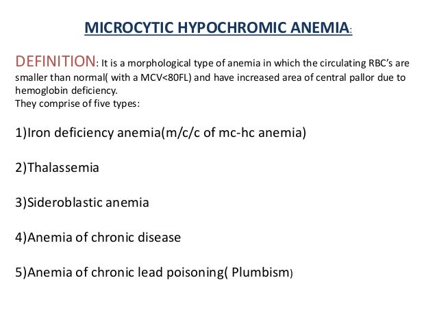 Microcytic Hypochromic Anemia