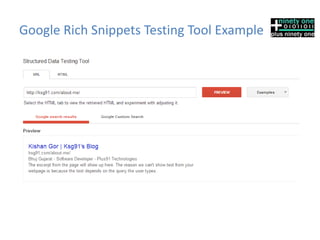 Google Rich Snippets Testing Tool Example
 