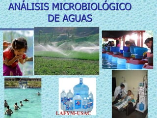 ANÁLISIS MICROBIOLÓGICO
DE AGUAS
 