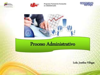Lcda. Josefina Villegas
Programa Nacional de Formación
en Administración
Proceso Administrativo
 